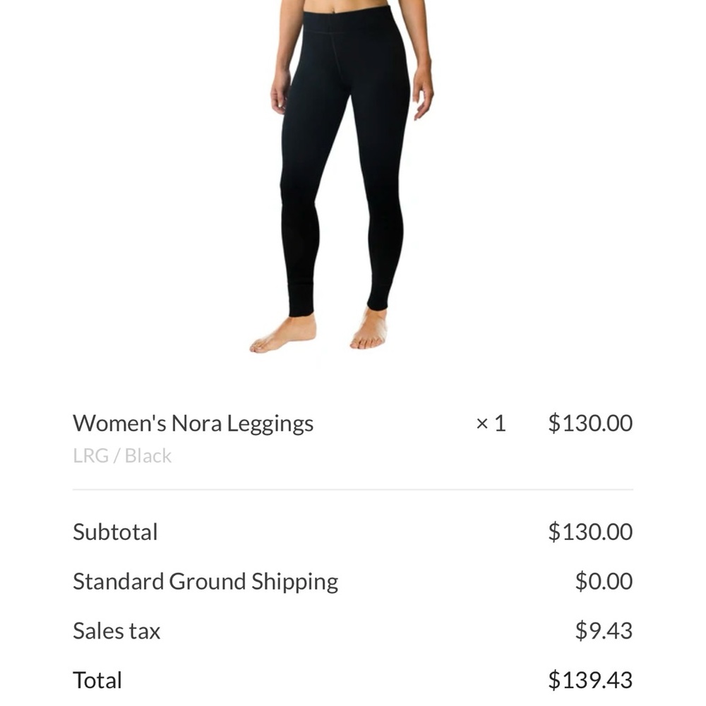 Woolx Nora Leggings Size Large Black - Picture 5 of 5